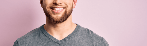 Happy man with beard